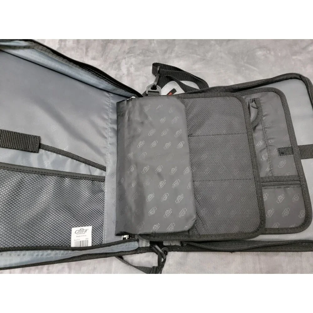 CASE IT DUAL 2 IN 1 RING BINDER 3in With Handle‎ /Shoulder Strap RED /Black